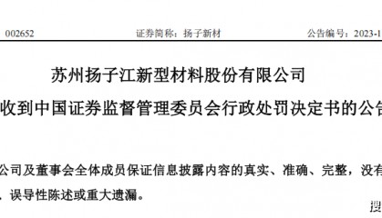 扬子新材股民一审胜诉 后续股民仍可索赔