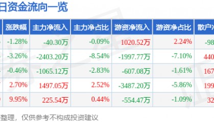 股票行情快报:仁智股份(002629)6月13日主力资金净卖出40.30万元