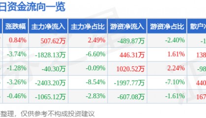 股票行情快报:仁智股份(002629)6月17日主力资金净买入507.62万元