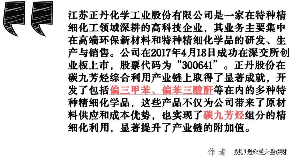 “正丹股份”每天吃透一家上市公司---第五期：“300641”正丹股份