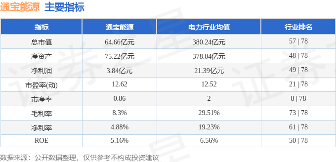 股票行情快报：通宝能源（600780）3月31日主力资金净买入305.17万元